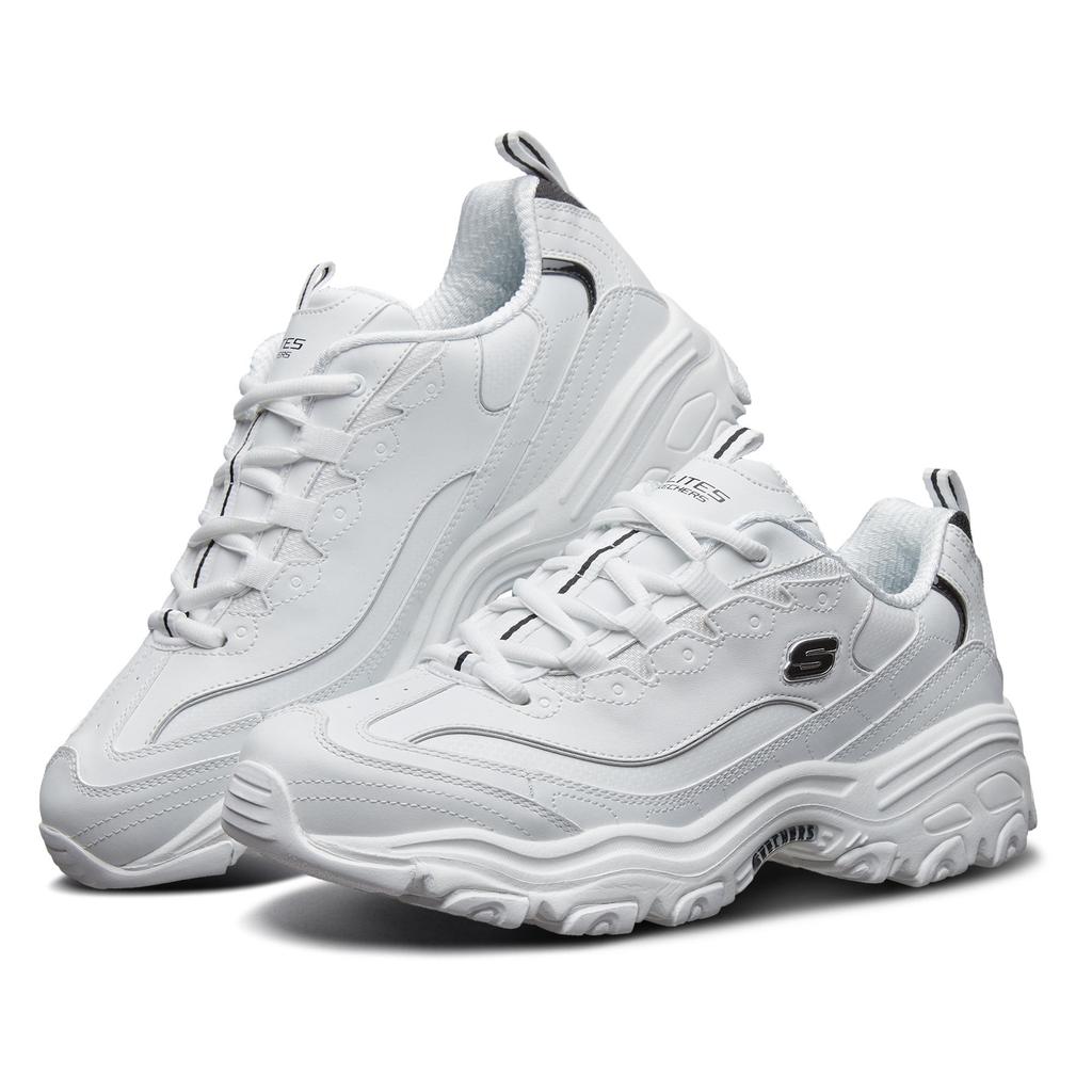 Skechers D'Lites 1.0 Height Increasing Casual Shoes Men's White (Unisex) Casual Shoes 52676 WBK