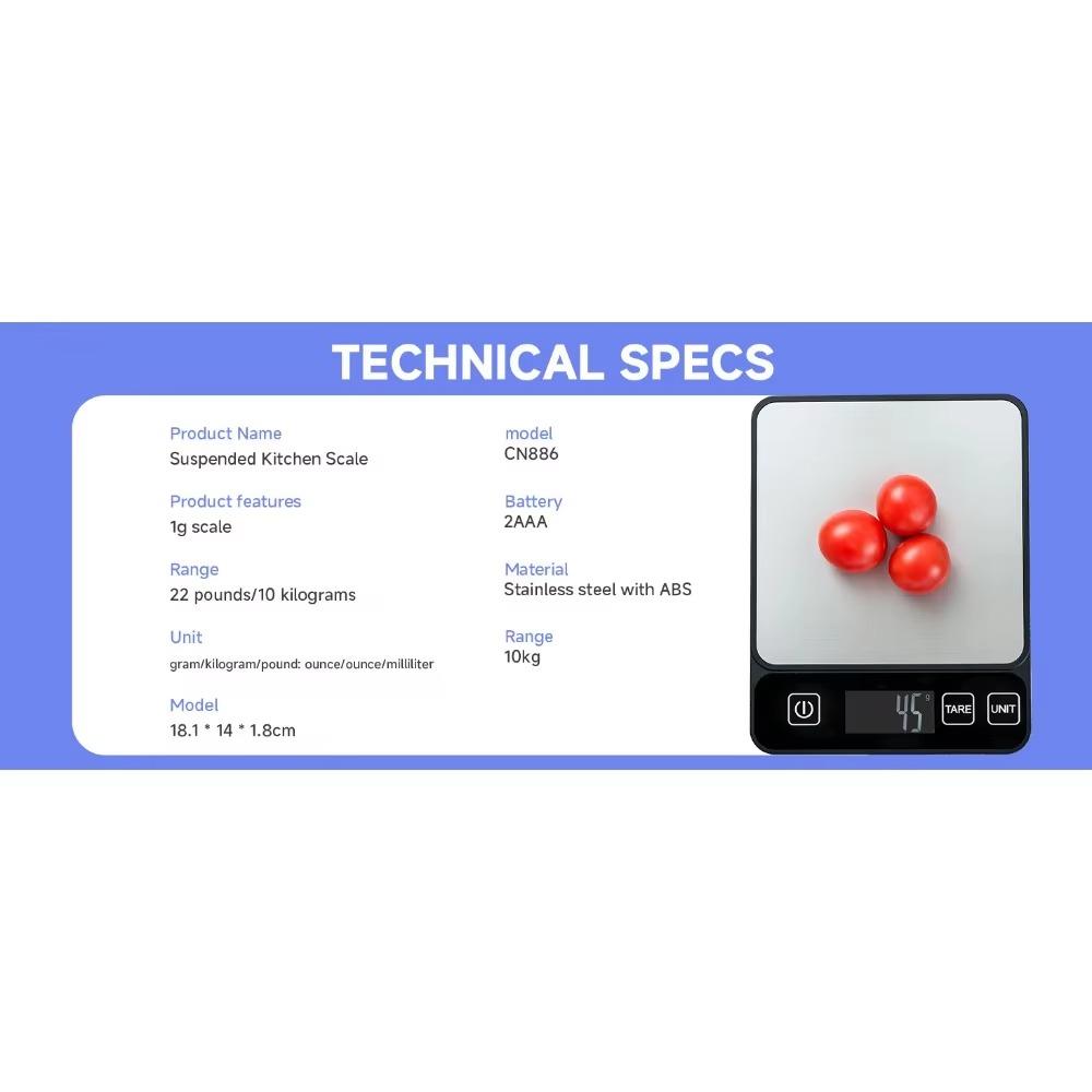 Цифровые кухонные весы для продуктов с ЖК-дисплеем, кухонные весы из нержавеющей стали 304 для фитнеса, выпечки, взвешивания