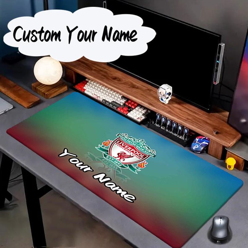 Custom Name Mouse pad Football Liverpool Crest Mouse pad, Gaming Mouse Pad, keyboard pad, Desk Decor for computer notebook Fan Birthday Gift