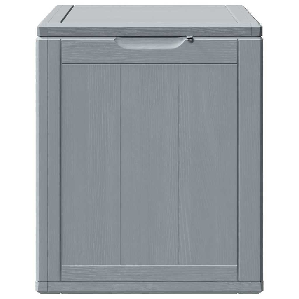 vidaXL Garten-Aufbewahrungsbox 90 L Grau PP-Holzoptik