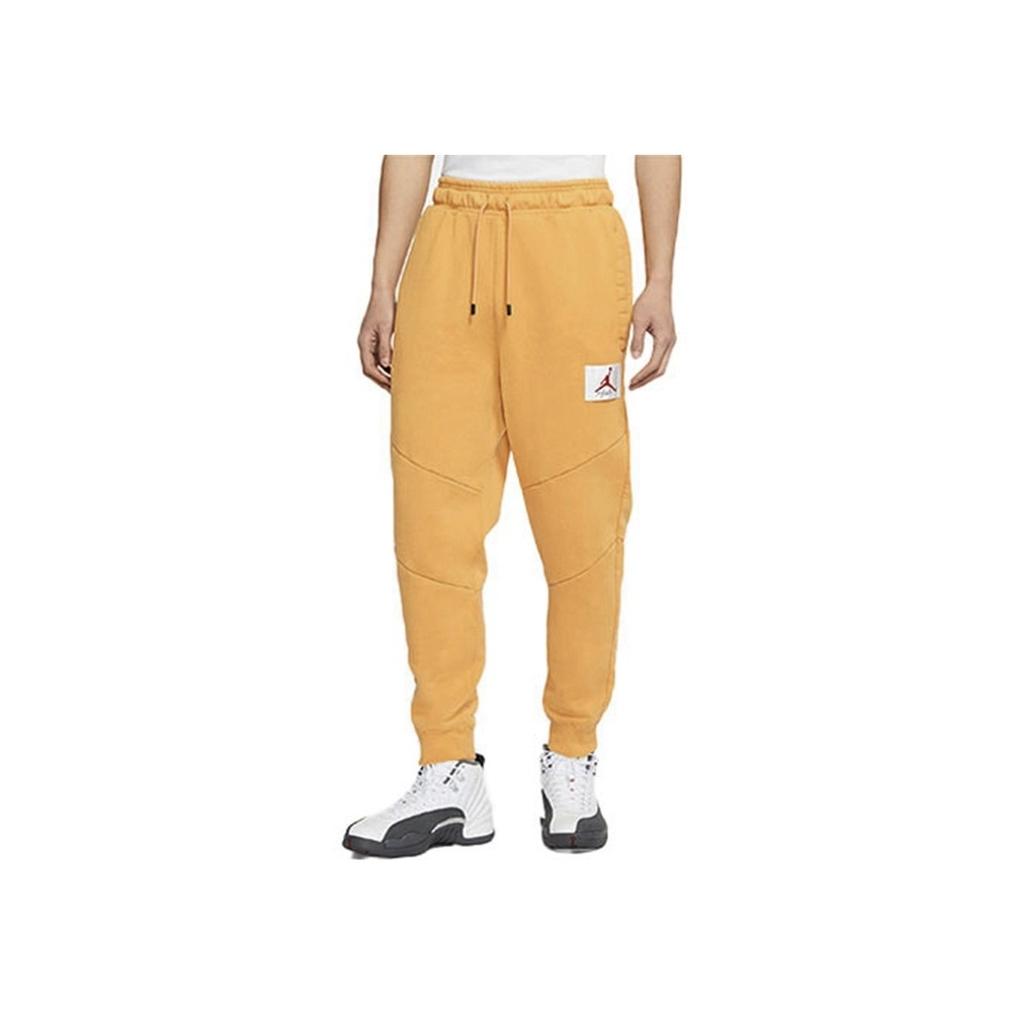 Jordan Casual Solid Color Fleece-Lined Knit Sweatpants Men Bottoms Tan CK6471-217