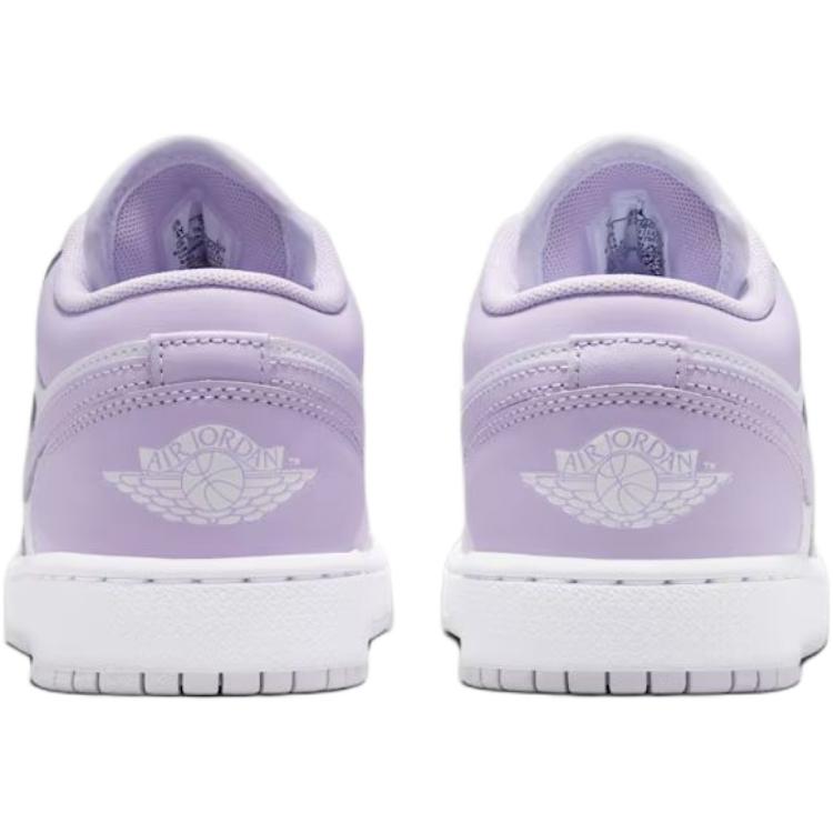 Кроссовки Air Jordan 1 Low GS Violet Mist для детей Розовые Barely-Grape Белые 553560-502