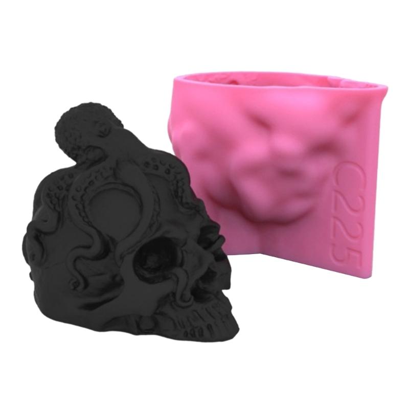 Орнамент Череп Осьминога 3D Форма для Свечей Мыла DIY Форма для Эпоксидной Смолы для Свечей Ручной Работы Формы для Ароматического Воска Мыла для Украшений
