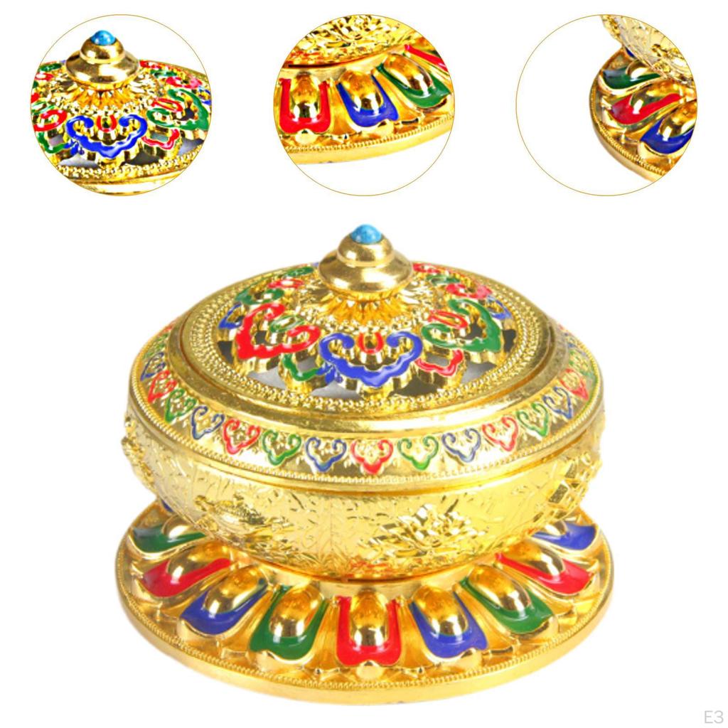 Эмалированная подставка для благовоний Art Craft с крышкой, универсальная подставка для курильницы для офиса, йоги, чая