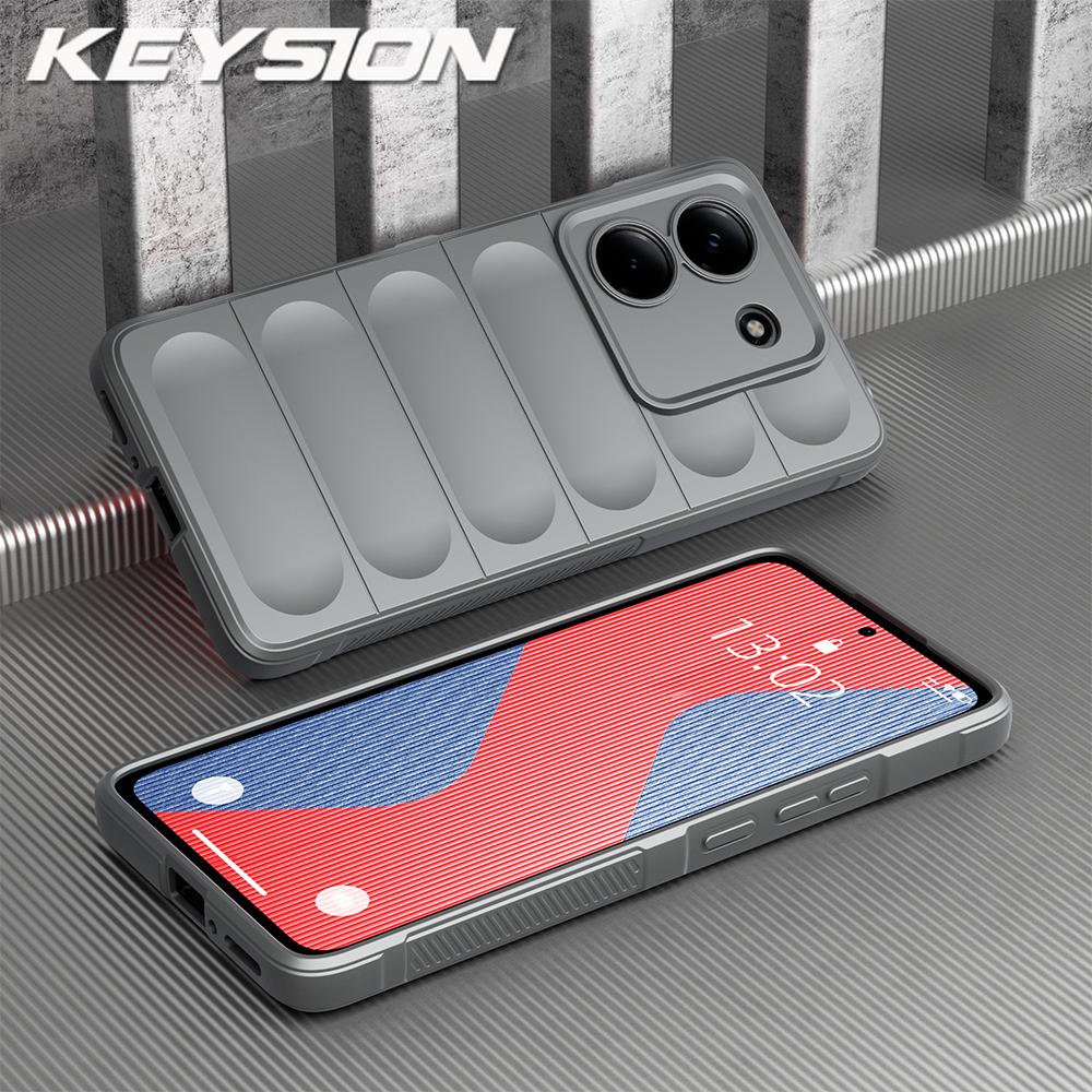 KEYSION Противоударный матовый чехол для телефона Xiaomi POCO M7 Pro 5G Противоскользящий мягкий силиконовый чехол для телефона Xiaomi POCO M7 Pro 5G