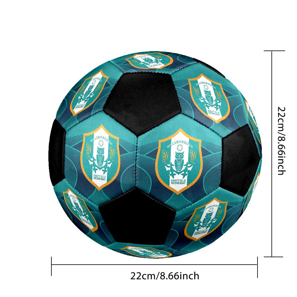 Sheffield Wednesday Soccer Ball Colorful All Ages Machine Stitched PVC Competition Ready Durable High-Bounce.SIZE5