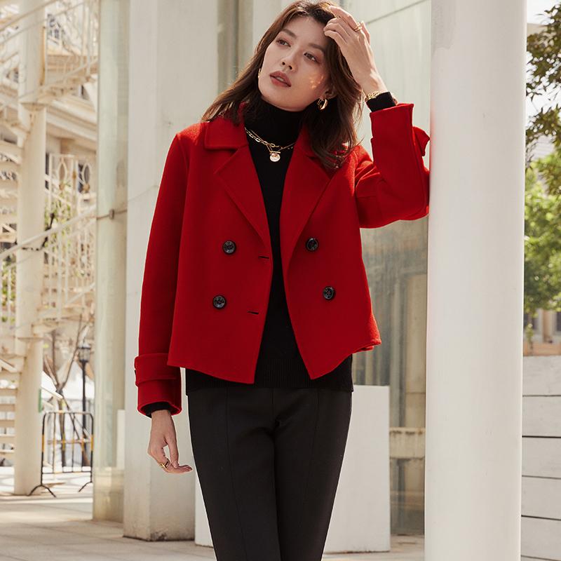 Женская куртка из 100% шерсти, СОВРЕМЕННАЯ НОВАЯ SAGA, осеннее шерстяное пальто, зимняя теплая шерстяная куртка, двубортная верхняя одежда
