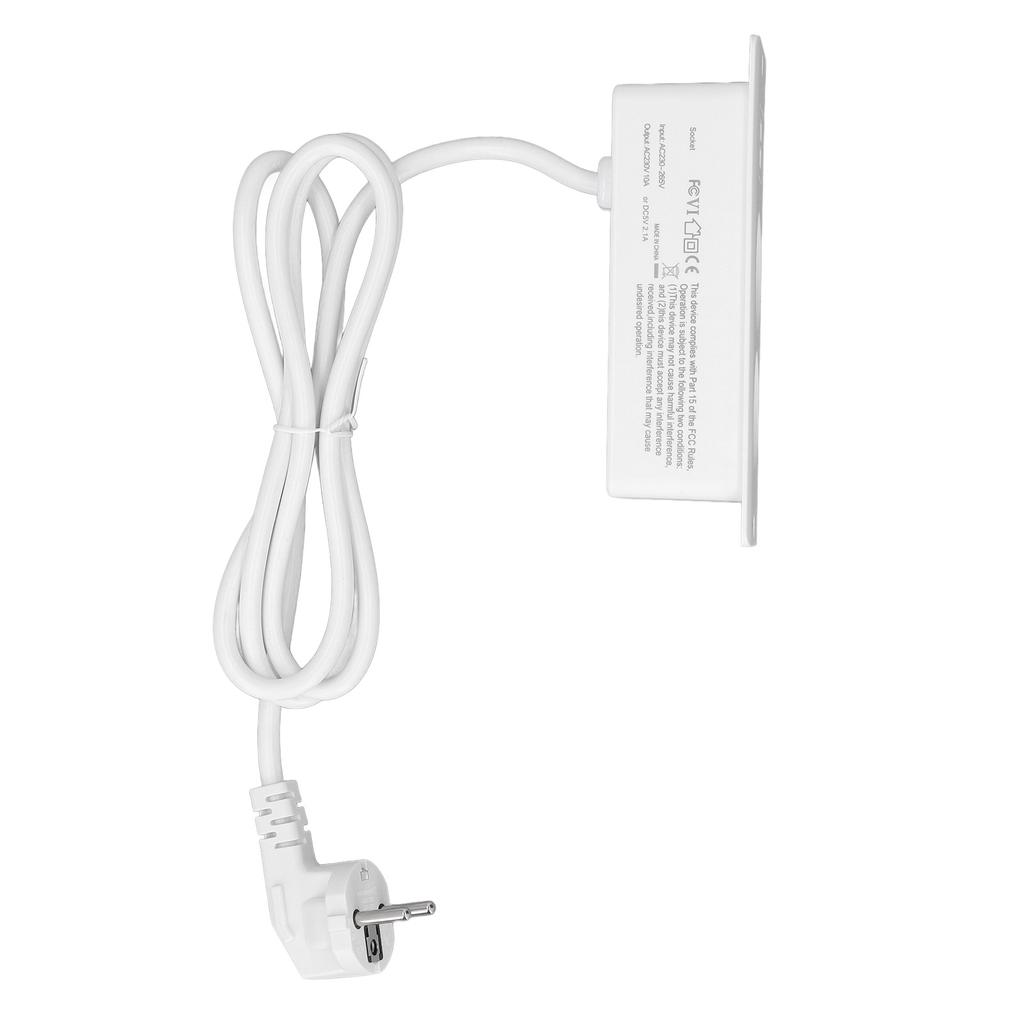 Встраиваемая розетка, 2 порта USB, 2 порта 10 А, настольная розетка, сетевой концентратор с кабелем 1,5 м.