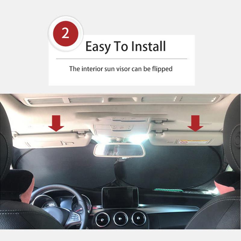 Солнцезащитный козырек на окно автомобиля, солнцезащитный козырек, козырек на лобовое стекло, складной автомобильный солнцезащитный козырек от ультрафиолета, аксессуары для стайлинга