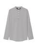 European and American TK men's long-sleeved Polo shirt summer casual breathable button-up collar plaid polo shirt