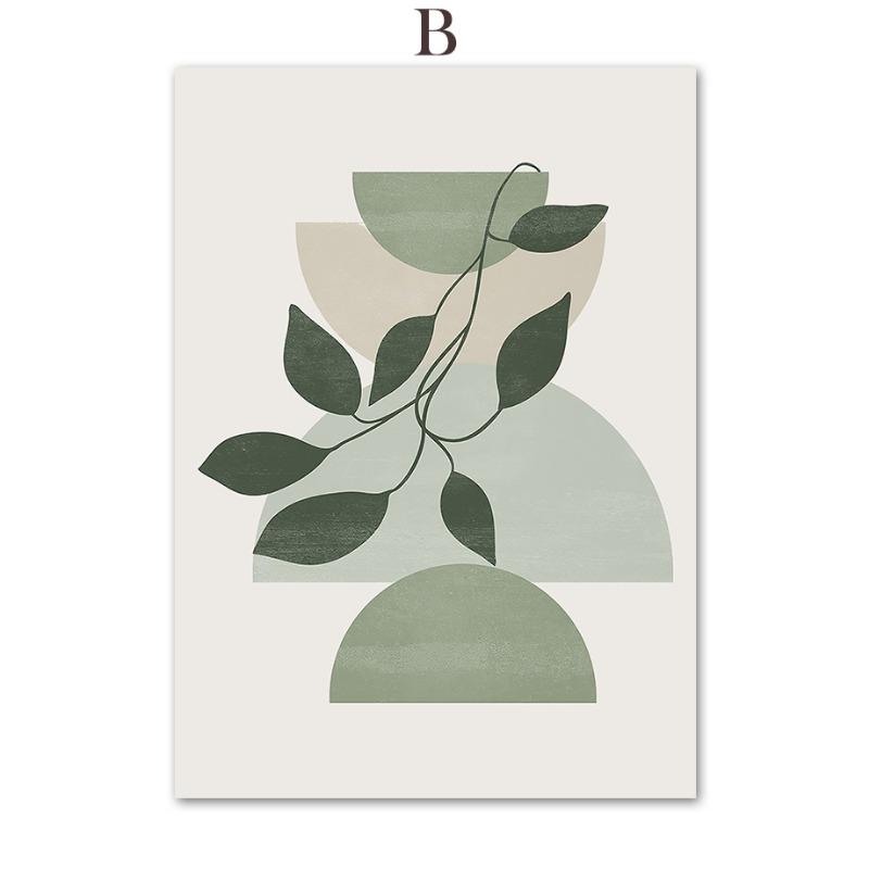 Бохо Гора Солнце Луна Радуга Лист Геометрия Настенная Живопись Холст Абстрактные Плакаты И Принты Картины Для Декора Гостиной