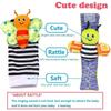 1set 0~24 Months Baby Rattles Soft Plush Toys Foot Wrist Rattle Set Cartoon Newborn Development Educational Toys for Children