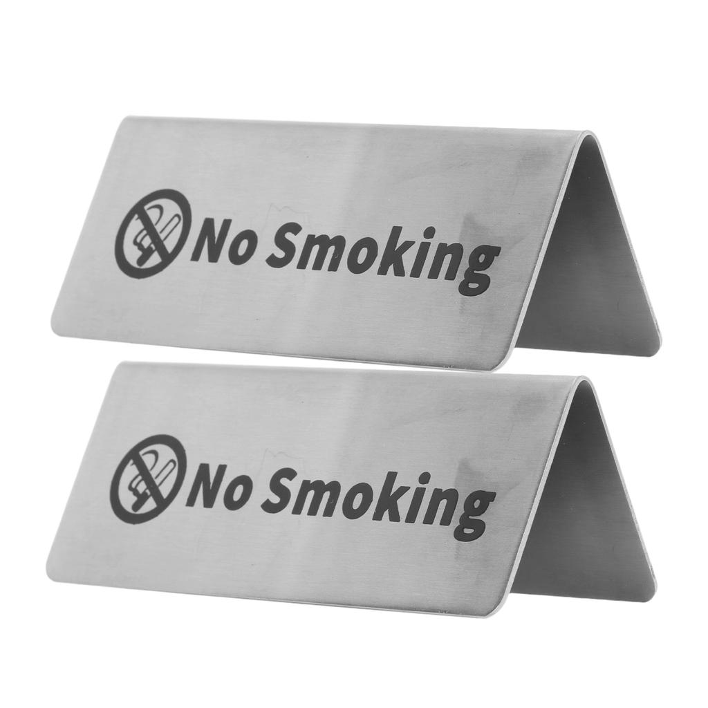 Table Top Sign Stainless Steel Double Sided Versatile Silver Tabletop Card Sign for Party Wedding Hotel