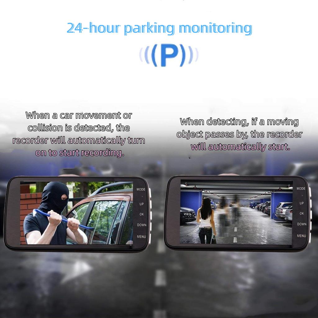 New Dual Lens DVR Car Mounted USB Monitoring High-definition Reverse Image Hidden Recorder for Driving Recorders