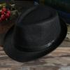 Men's Hat Woven Straw Sunshade Hat Casual Hat Belt Buckle Beach Hat Straw Sun White Wedding Black Belt Fedoras