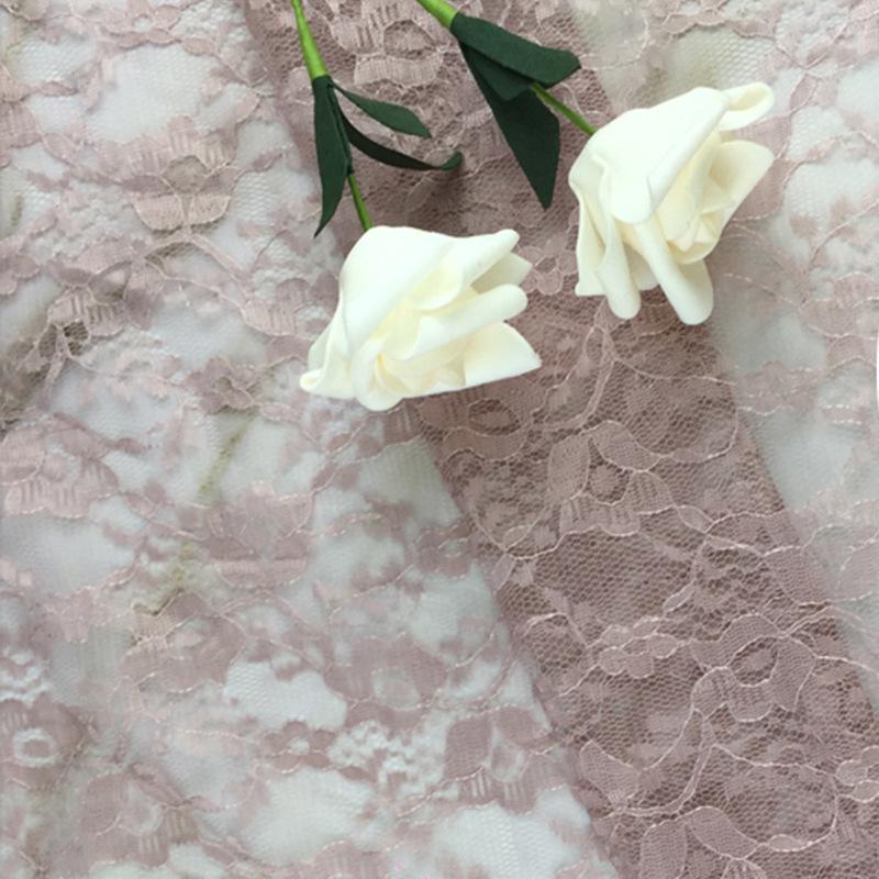 Hot-Selling Non-Elastic Polyester Hollow Flower Lace Mesh Fabric for Fashionable Wedding Dresses and Lingerie