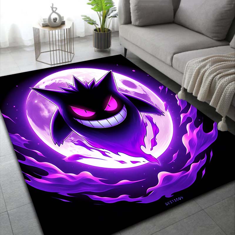 Best Seller! Poke Mon Gengar Area Rug Cute Carpet for Living Room Kids Bedroom Sofa Doormat Kitchen Home Decor,Non-slip Mat Gift