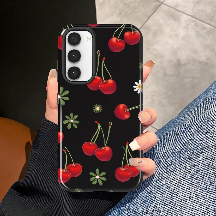 Милый чехол-крышка с вишнями для телефона Capa для Samsung Galaxy S25 A16 S24 Ultra S23 S25Ultra A56 A36 S23Ultra S20 FE A26