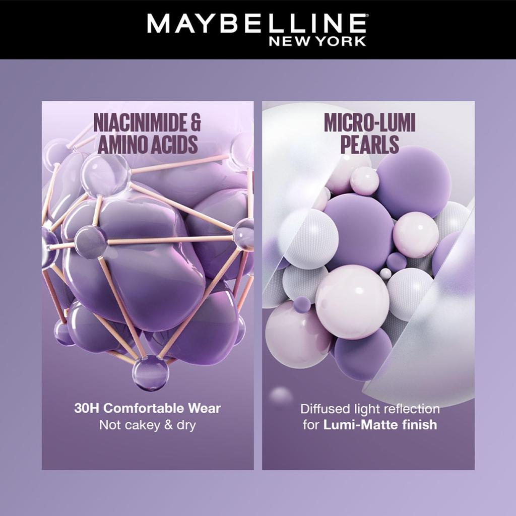 Maybelline New York Super Stay Lumi Matte Liquid Foundation 128  30H Wear Transfer Proof Lightweight Full Coverage Makeup Base 35ml Pack of 1