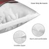 Red Bollenhut Square Pillowcase Polyester Linen Velvet Pattern Zip Decor Pillow Case Bed Cushion Cover 18"