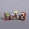 Adorable Frog Reading On Rocking Chair: Desk Decompression Ornament & Car Gift
