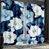 2pcs Dark Blue and Sky Blue Curtains for Sliding Glass Door, Farmhouse Living Room Decor