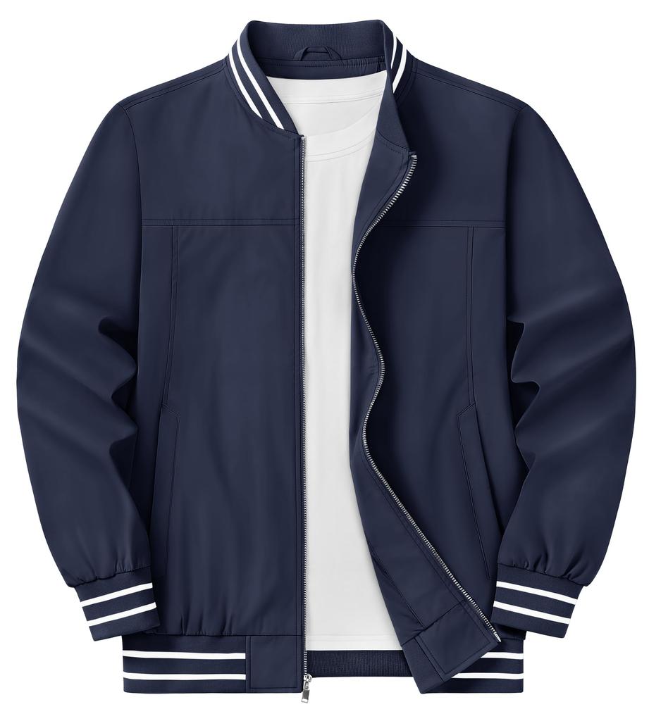 Jacket Outerwear Stadium Jumper Casual Jacket Large Size Thin Jumper Water Repellent Sukajan Plain Slim Swing Top Windproof Motorcycle Work Wear