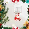 Christmas Party Supplies Santa Claus On Swing Switch Sticker, Decorative PVC Wall Decal, Home Ornament Removable Self-adhesive Light Cover for