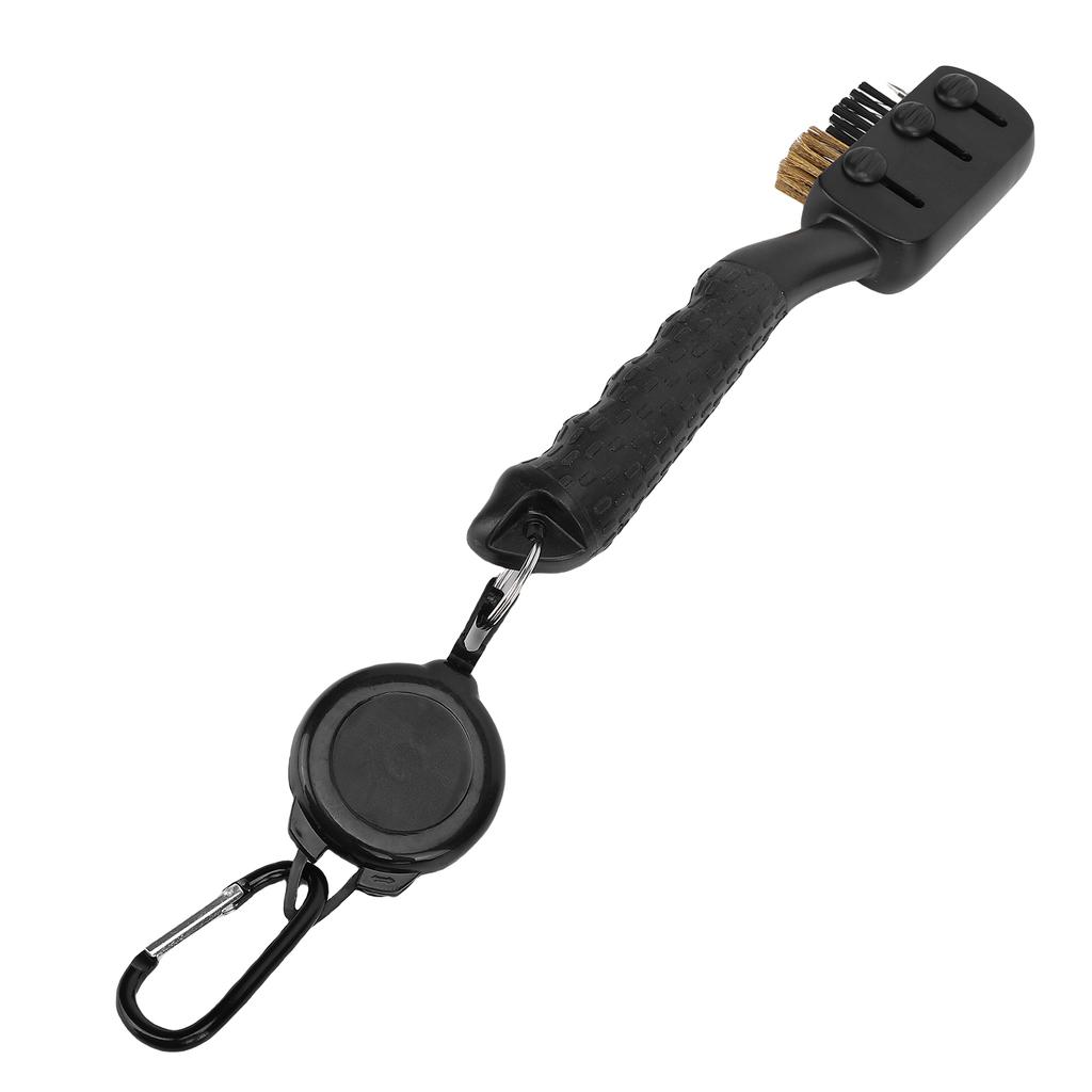 Golf Club Cleaning Brush Retractable Multifunctional 3 Holes Non Slip Handle Golf Club Brush Cleaner