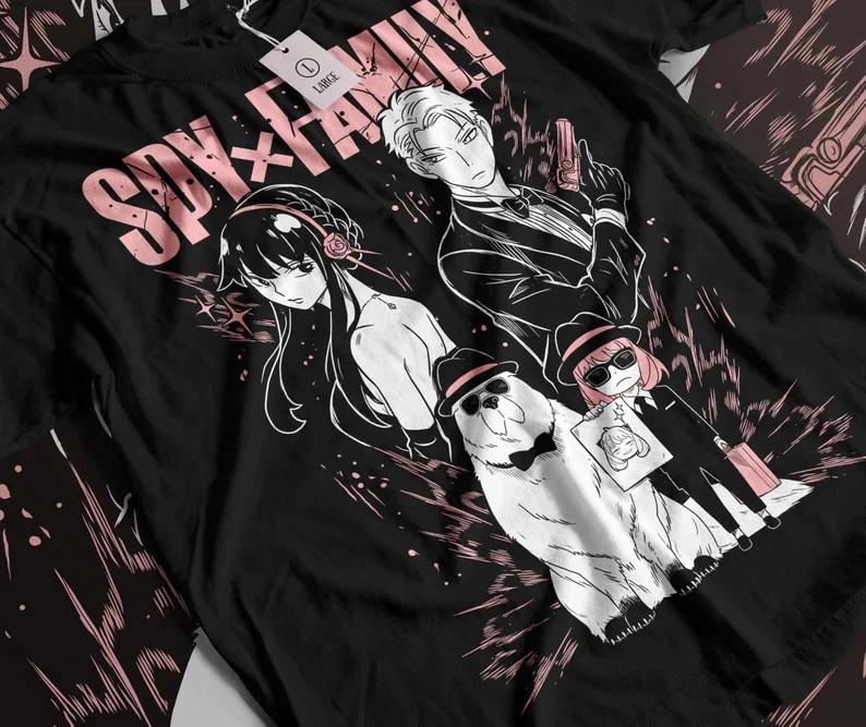 Anime Spy X Family Black T Shirt