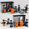 City Series Police Chase Fugitives Prison Cell Scene Children Building Blocks