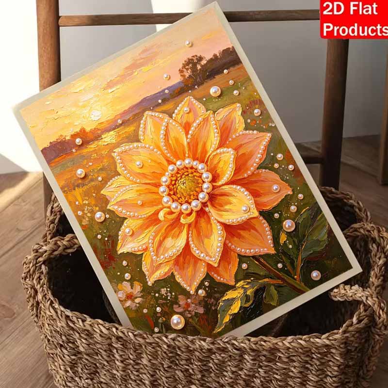 Pearl painting kit sunflower oil painting DIY home decoration wall art