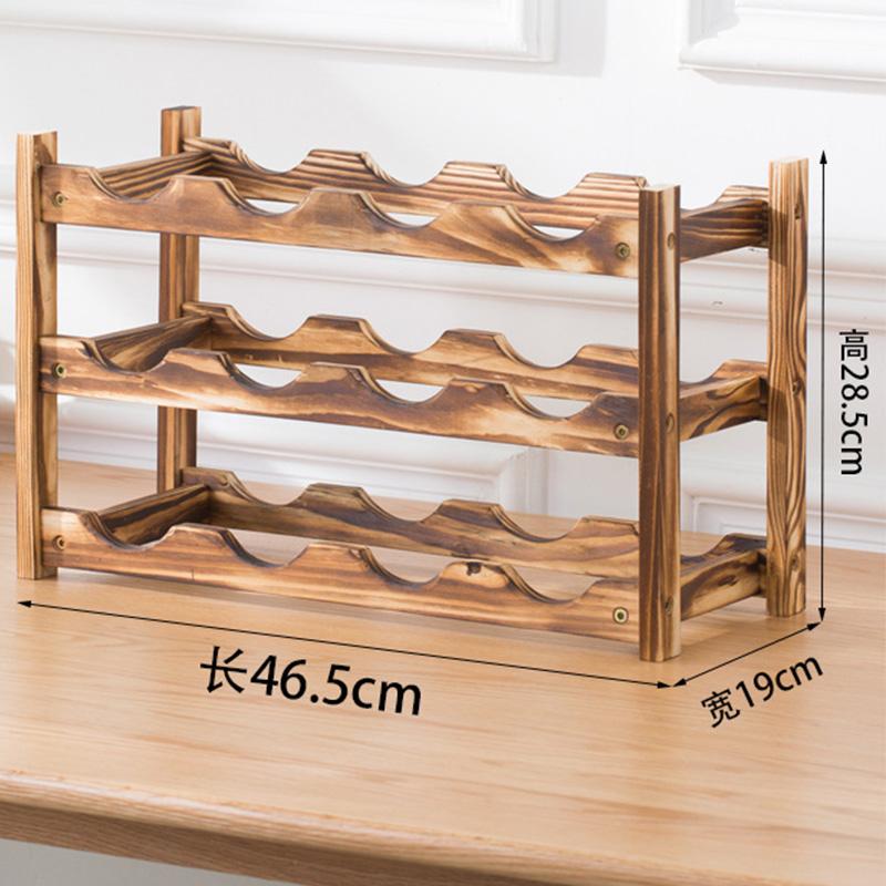 2/3 яруса деревянная винная стойка, собранная стойка-органайзер для кухонной кладовой на столешнице, полка для хранения вина, барные принадлежности