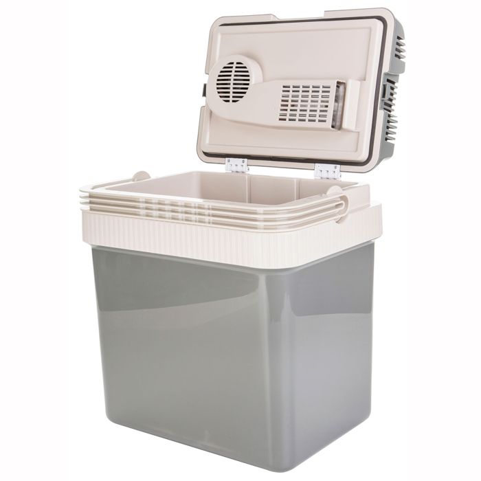 Glacière Électrique portable 21 Litres, 12V / 220 - 240V Voiture et Camping Briebe CF1151 50W Gris 00980