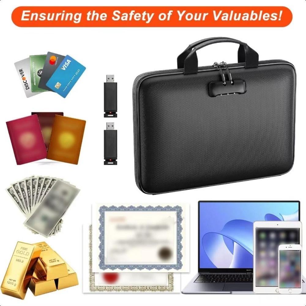 Waterproof Handheld File Bag Large Capacity Accordion File Folder  Document Protection