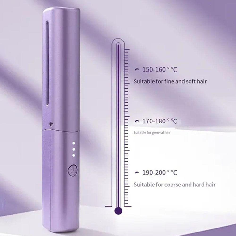 Rechargeable Hair Straightener 2 In 1 Fast Heating Comb Portable Lazy Wireless Hair Hot Comb  Women