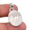 Natural Mother Of Pearl Gemstone Handmade 925 Solid Silver Pendant 1.75" C2p87