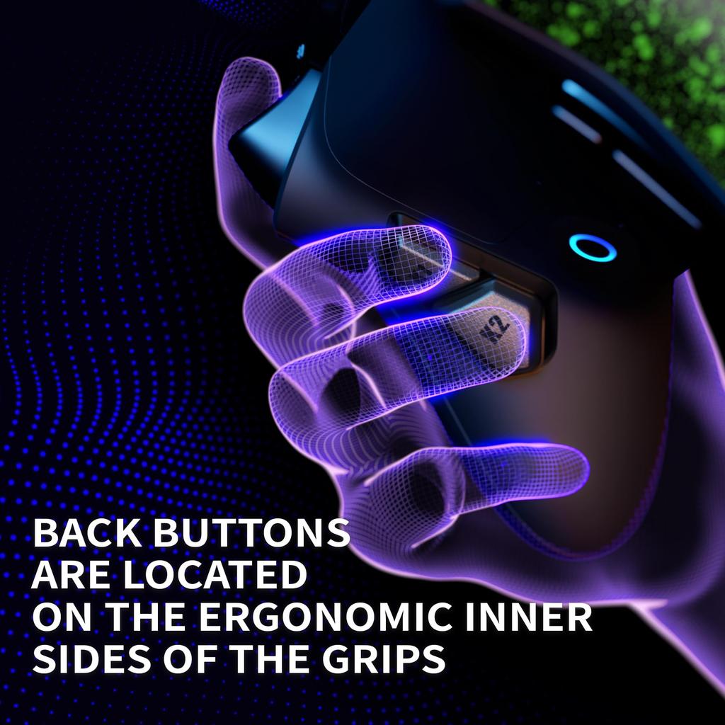 EXtremeRate Текстурированный комплект VICTOR X для Xbox Series 6 Черный Переработанная задняя часть и 4 задние кнопки Контроллер не входит в комплект S/X, Профили, Корпус,