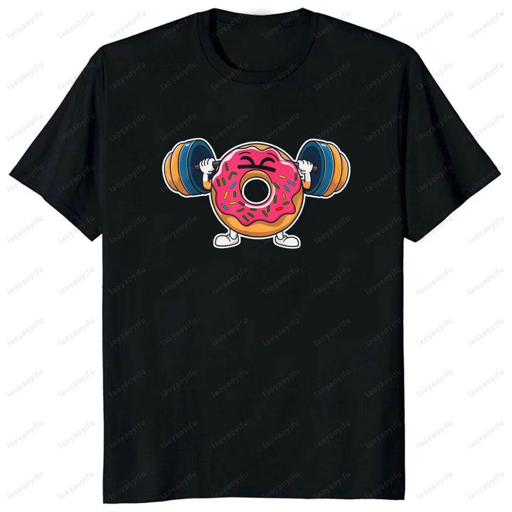 Donut Lifting Weights Funny Fitness T-shirt