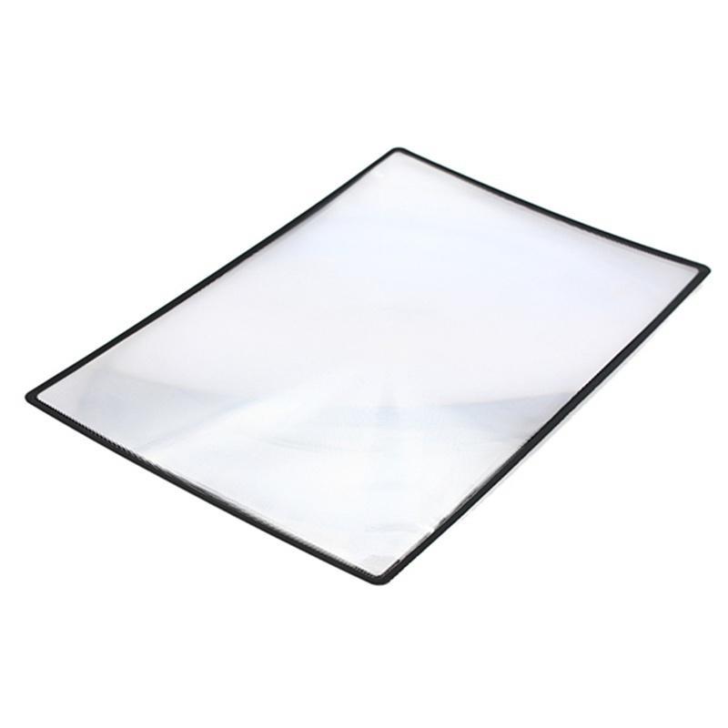 Плоская лупа из ПВХ A5 X3, 180X120 мм, увеличительное стекло для чтения, линза для страницы книги