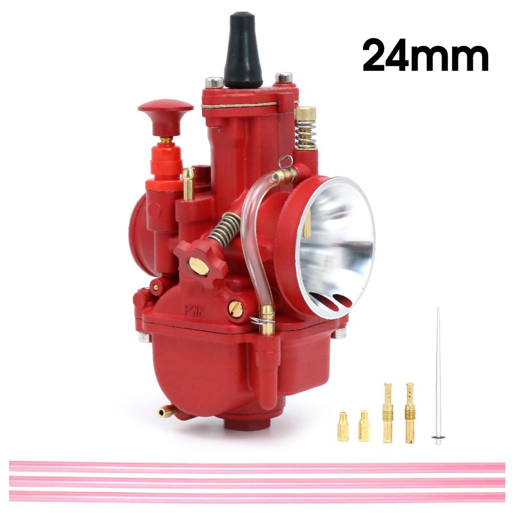 ZS Racing Black PWK 21 24 26 28 30 32 34mm For Keihin Carburetor Universal 2T 4T Racing Motorcycle Scooter ATV Carburador