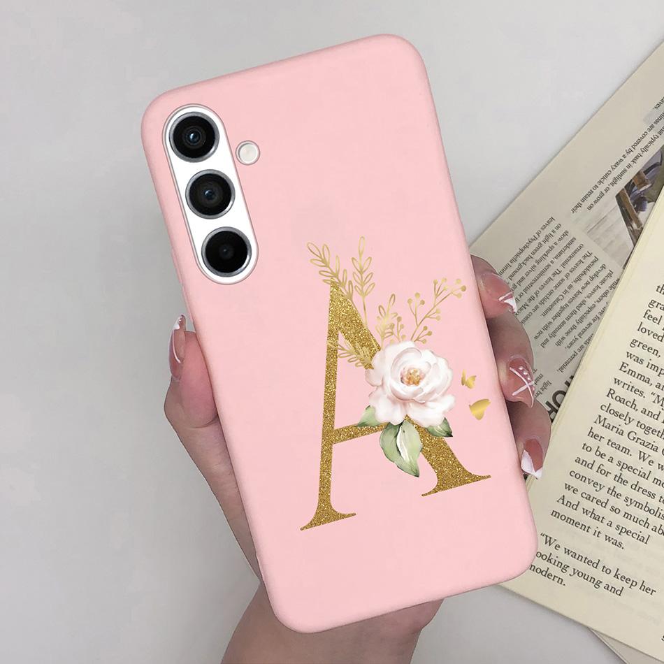 For Samsung Galaxy A54 5G Phone Case Creative Name 26Letter Thin Silicone Cover For SamsungA54 GalaxyA54 A 54 Bumper Shell Coque