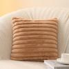 Thick Striped Square Pillow Cushion Cover Soft Plush Pillow Case Protector New Cushion Cover