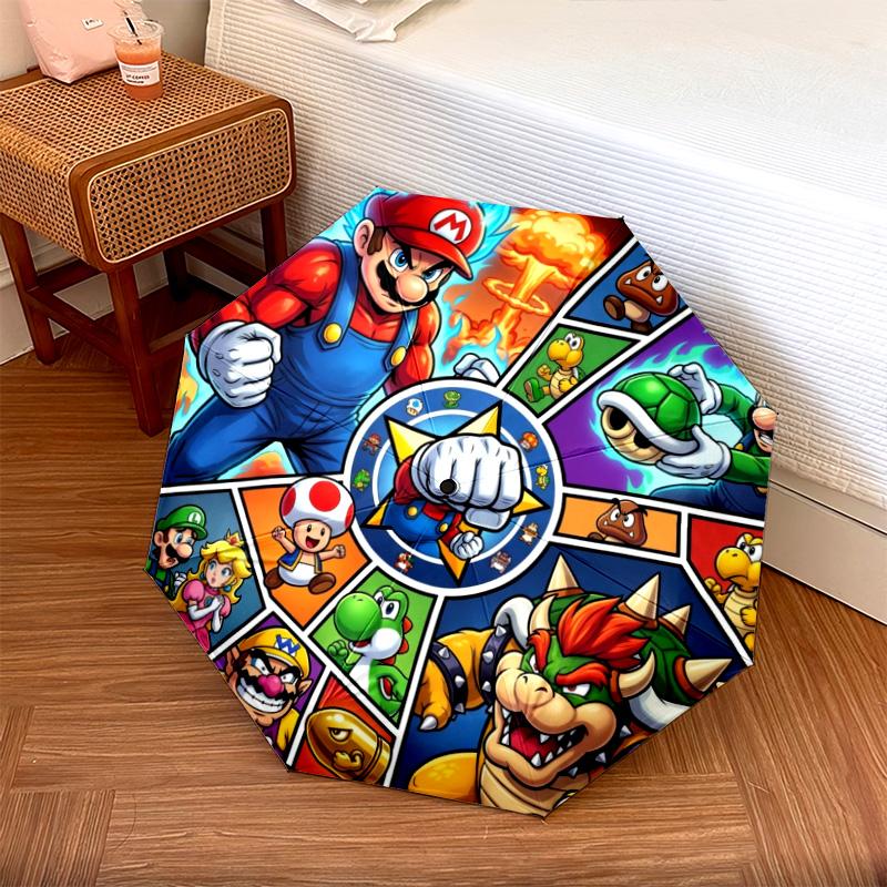 1 шт. Автоматический складной зонт с рисунком Super Mario, 8 спиц, портативный, складной, для путешествий, Рождественский, День рождения, Подарок