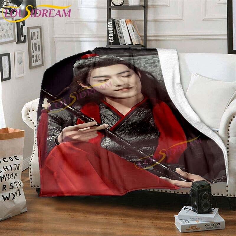 Official Grandmaster of Demonic Blanket The Untamed Blanket Flannel Blanket for Bedroom Sofa Chair Throw Blanket Travel Blankets