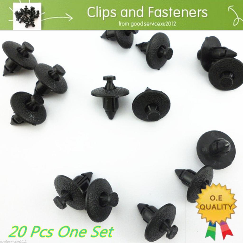 20pcs s Volvo Trim Panel Bumper Fascias Push-type Fastener Rivet Retainer Clips For Into 8mm Hole