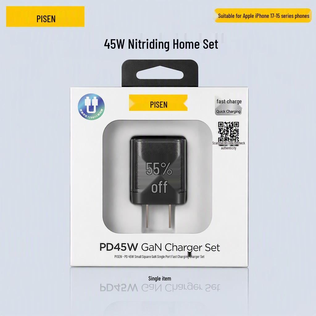 Быстрое зарядное устройство PISEN PD30W для Apple iPhone 14 и iPad