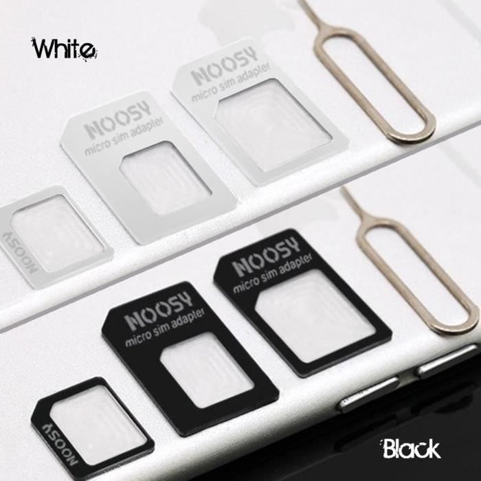 Адаптер Nano Sim Card 4 в 1 Micro iPhone HTC SAMSUNG Noosy черный