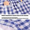 Синий клетчатый кухонный фартук с прикрепленными нарукавниками, смесь полиэстера и хлопка, устойчивый к пятнам, кухонный фартук, рабочая одежда