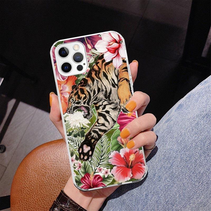 Премиальный Чехол для Телефона с Рисунком Тигра Для iPhone 13 12 Mini 11 Pro Max XS XR X SE 7 8 Plus 5S 5 6S 6 Подарочная Печатная Крышка Fundas